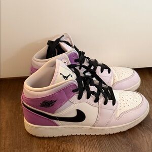 Nike Air Jordan Mid in Purple and White with Black Accents Women 8.5 / Youth7